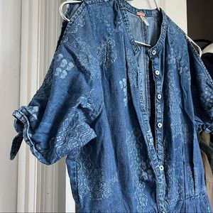 Free People Denim Jumpsuit